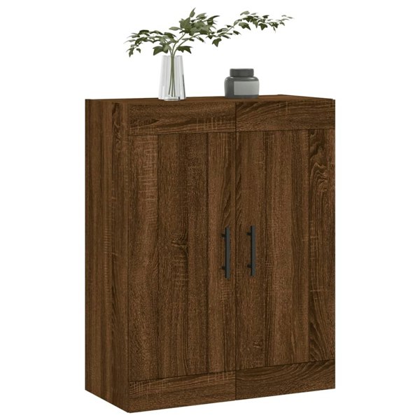 Berkfield Wall Mounted Cabinet Brown Oak 69.5x34x90 cm Engineered Wood
