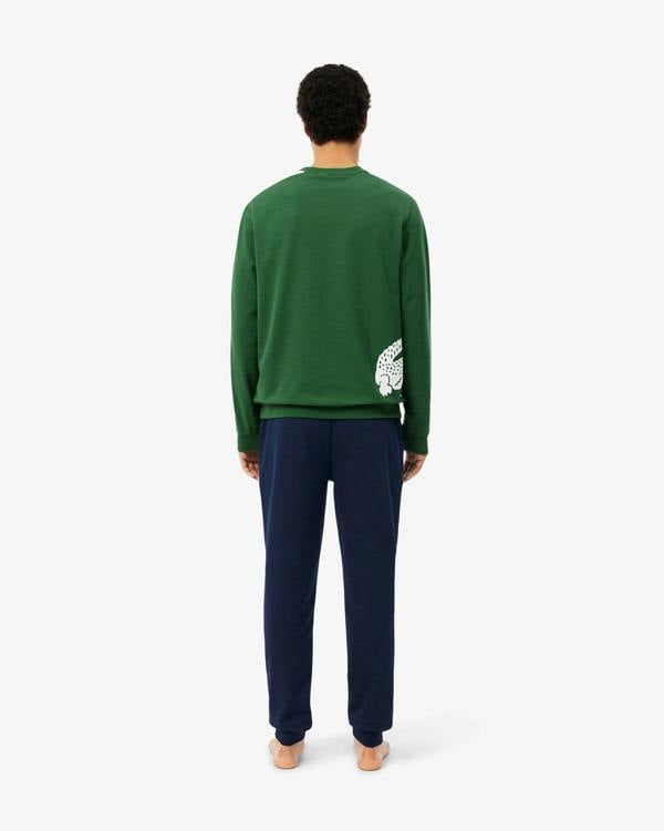 Lacoste Fleece Mens Loungewear Pants - Navy Blue/White 525 | CHO | Designer Mens Loungewear Pants