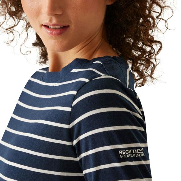 Regatta Womens/Ladies Bayletta 3/4 Sleeve Top - Navy/White - 