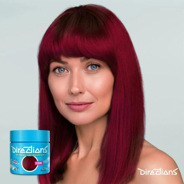 Directions 2 x La Riche Directions Semi-Permanent Hair Color 100ml Tubs - Rubine