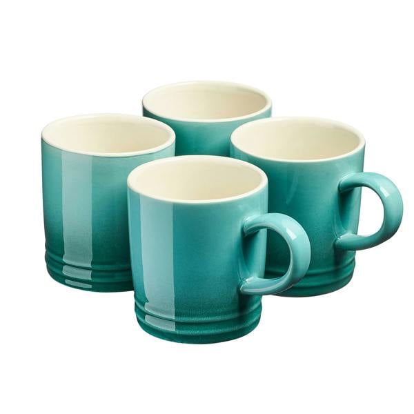 Cooks Professional 4 Piece Midi Coffee Mug Set | 240ml | Teal