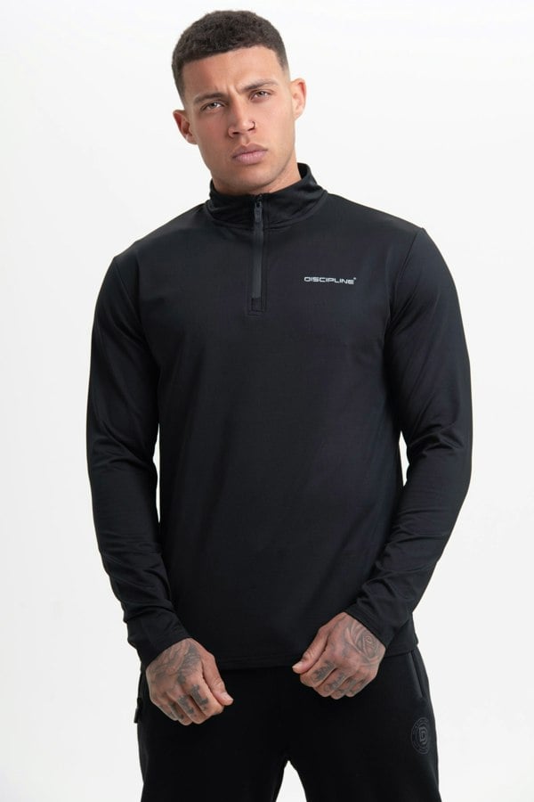 Discipline 365 Black Funnel Neck Top