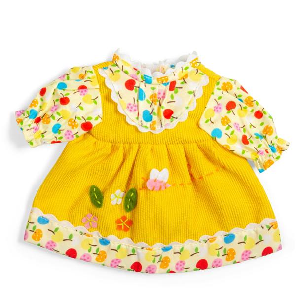 Bigjigs Toys Yellow Apple-Print Dress for 25cm Rag Doll (Small)