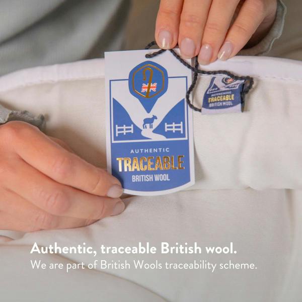 British wool bedding wholesale trade Natural 100% British Wool Mattress Topper thick handmade in the UK 100% cotton OEKO TEX Standard 100