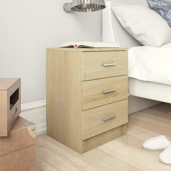 Berkfield Bedside Cabinet Sonoma Oak 38x35x56 cm Engineered Wood