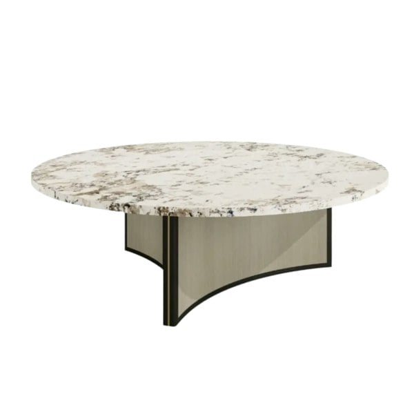 Trésor Luxury Round Natural Stone Top Coffee Table