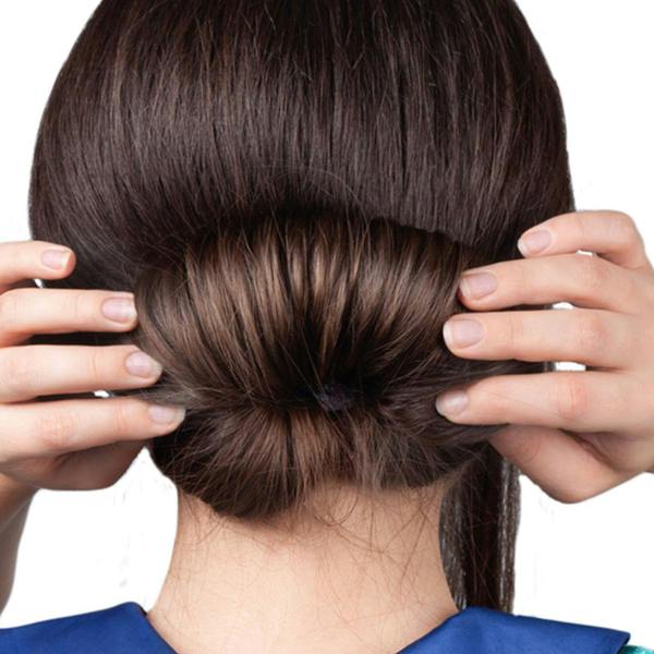 Aquarius Magic Twist Hair Bun Maker Donut Shaper Beige Easy Updo Styling Tool
