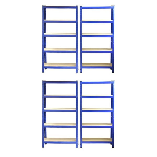 Monster Racking T-Rax Heavy Duty Shelving Units - Blue (75cm W, 30cm D) Set of 4