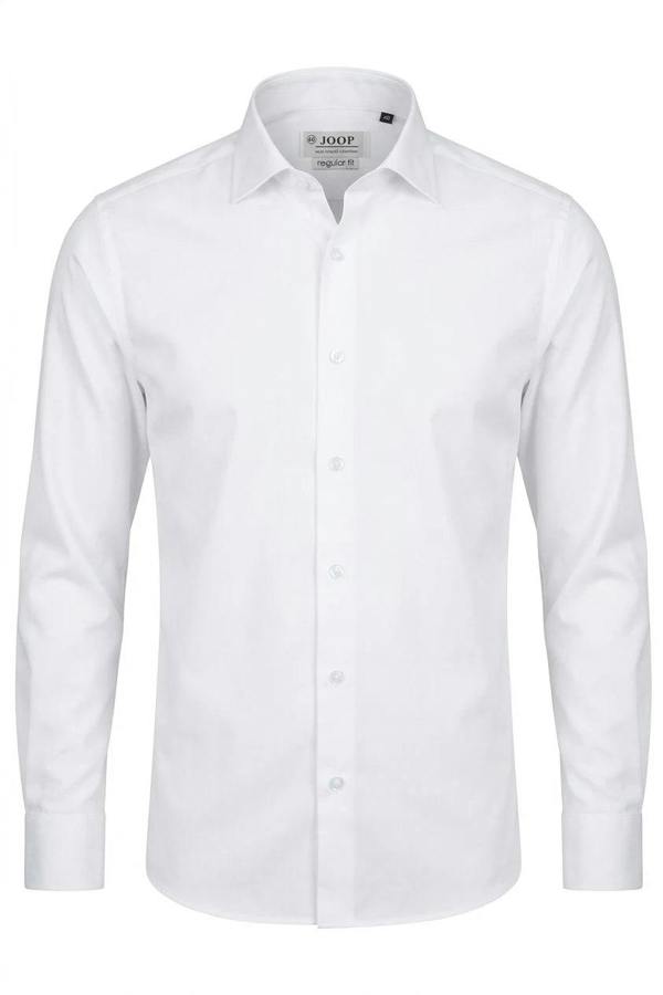 Men's Slim Fit Long Sleeve Button-Down Dress Shirt - White - TruClothing.com - 1