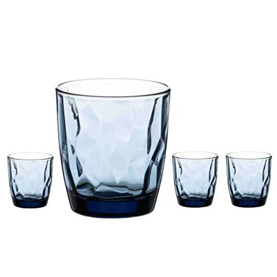 Diamante All Rounder Coloured Tumblers ‘Mosaic Blue Lilac’ – Set of 4