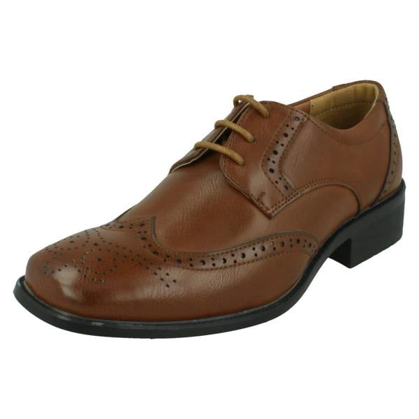 Spot On Boys Spot On Low Heel Lace Up Brogue School Shoes N1156