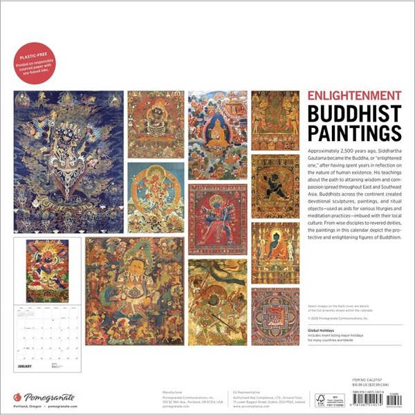 Enlightenment, Buddhist Paintings Calendar 2027, Wall Calendars, Month To View, Art, Gift
