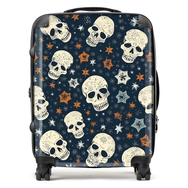 Warren Reed Skulls And Stars Suitcase