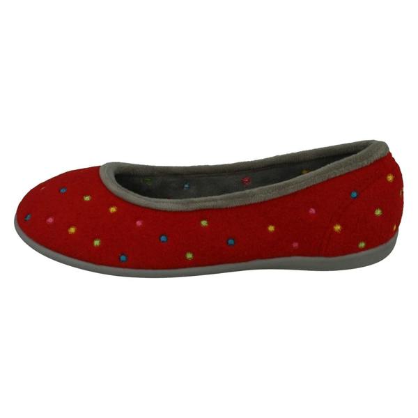 Padders Ladies Padders Casual Slip On Textile Slippers - Ballerina