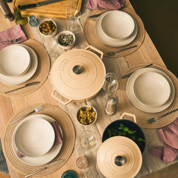 Cooks Professional Nordic Stoneware 16 piece Dinner Set | White