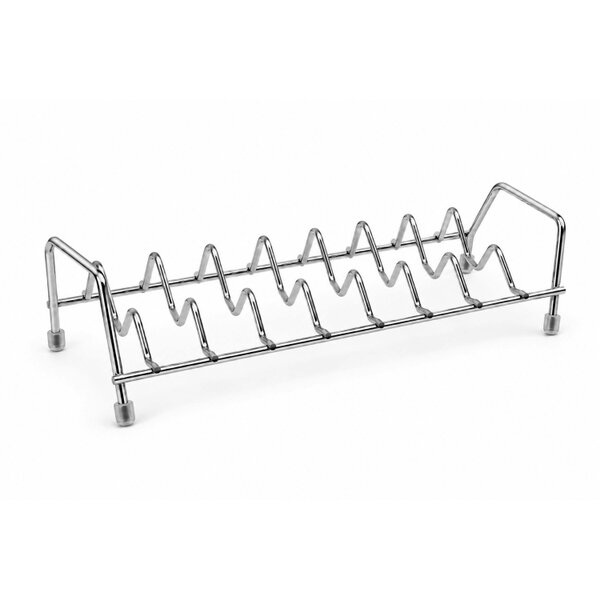 Dyzi Stainless Steel Dish Rack 7 Slot Plate Lid Kitchen Organiser Silver