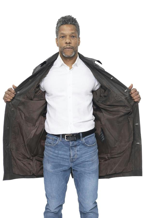Infinity Leather Mens Leather Trench Coat-Hamburg
