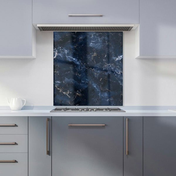 Warren Reed - Designer Navy Blue Quartz Effect Kitchen Splashback