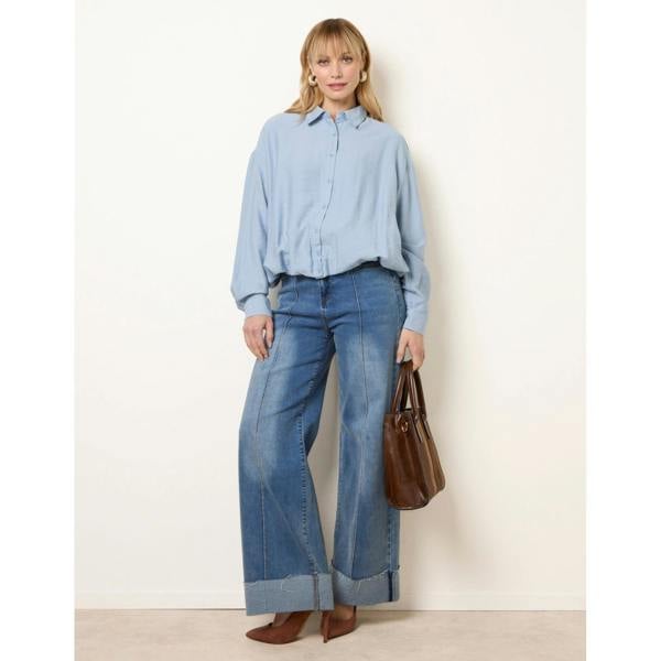 Blue Vanilla Relaxed Button-Up Shirt