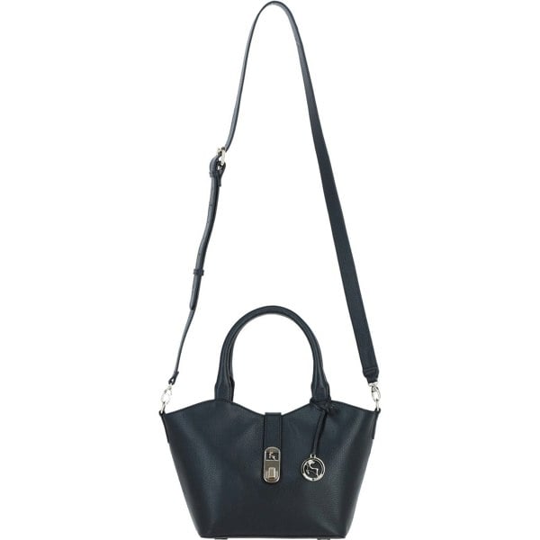 Real Leather Shoulder Bag with Detachable Crossbody Strap: 64739