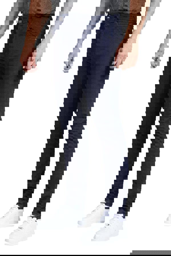 Smart Living Skinny Fit Denim Jeans Classic Cotton Casual Trousers - Indigo