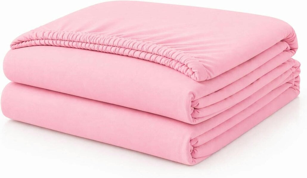 Night Zone Polycotton Fitted Sheet 25cm Deep – Soft Easy Care Elasticated Bedding - Pink