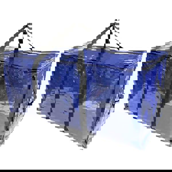 Gr8 Home Set of 6 Heavy Duty Plastic Clothes Storage Bags Moving Boxes Bins Carry Case