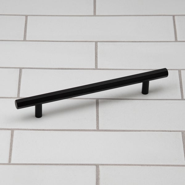 Handle & Home Matt Black Hexagon T-Bar Cabinet Handle & Knob