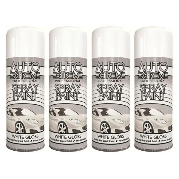 Auto Extreme 4X Auto Extreme White Gloss Spray Paint 400ml