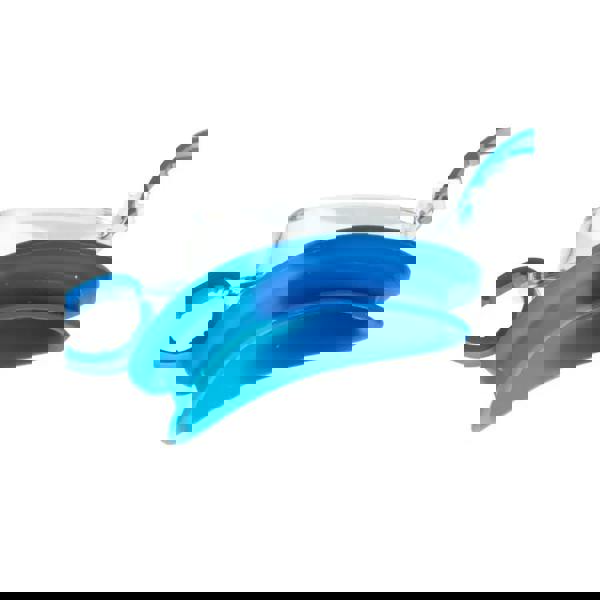 Fashy Junior swim goggles with blue lenses, clear plastic and adjustable head strap