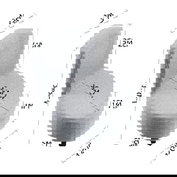 Linen Upholstered Rectangular Footstool with Wooden Legs Living and Home