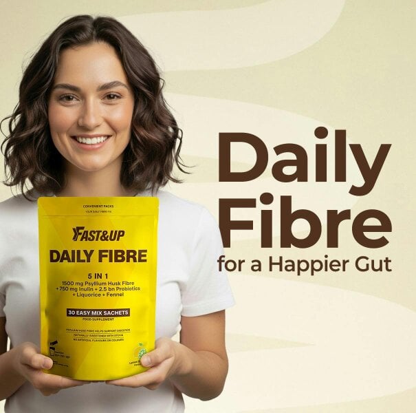 Daily Fibre Supplement 5-in-1 – Digestion & Gut Health Support | Lemon & Lime, Pack of 1