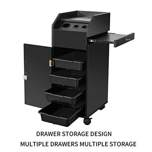 HYGRAD BUILT TO SURVIVE Lockable Wooden Salon & Barber Cart on Wheels | HYGRAD®