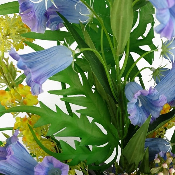 Leaf Pack of 6 x 100cm Trumpet Artificial Flower Stem Blue