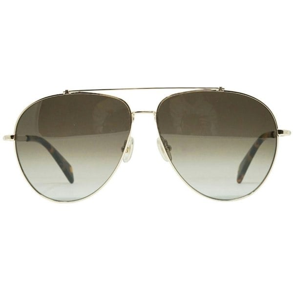 Lanvin Grey Gradient Lensed Gold Sunglasses