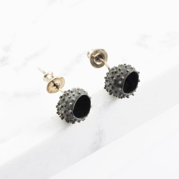 T. H. Baker Sterling Silver Dot Stud Earrings E25