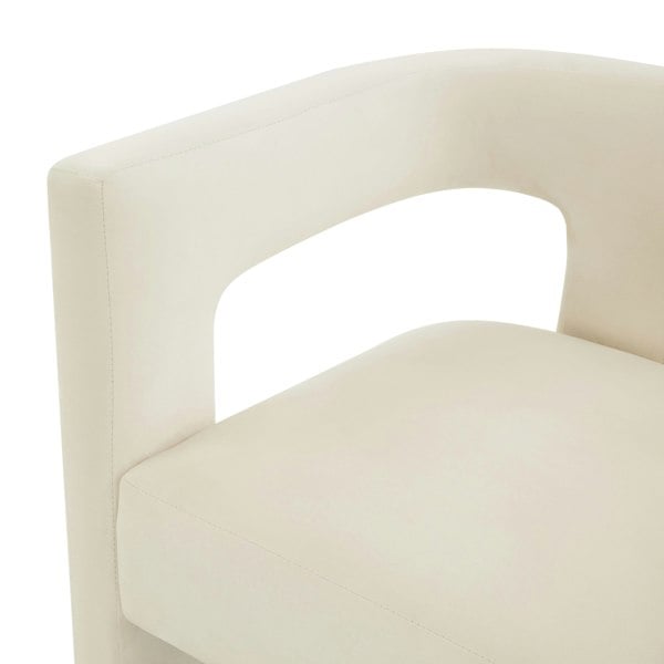 Furniture Edit Sloane Cream Velvet Dining Occasional Accent Chair