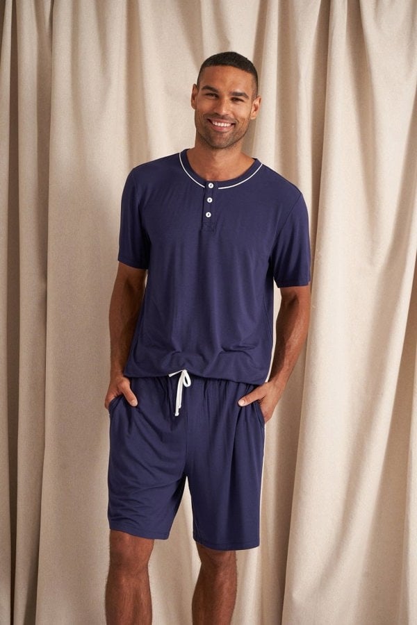 Mister You Bamboo Short Pyjama Set in MidnightNightwear