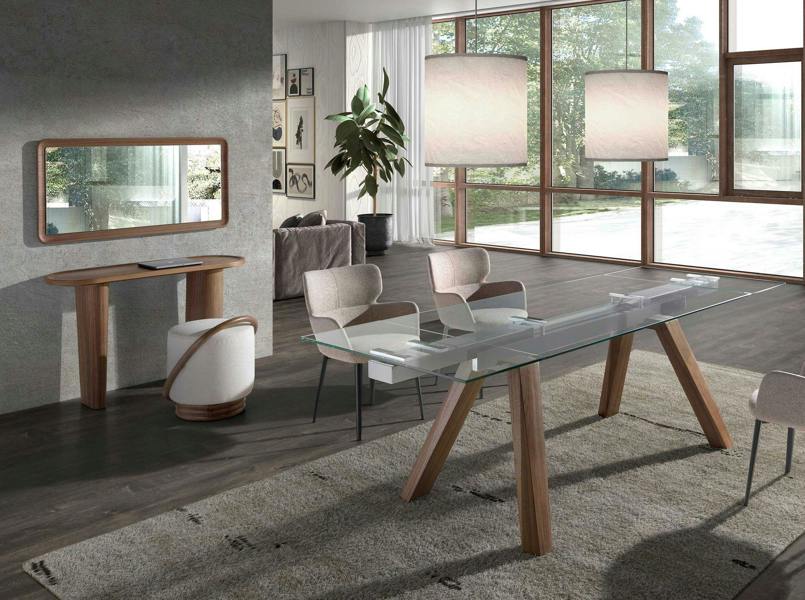 Angel Cerdá Rectangular Walnut Wall Mirror 3248