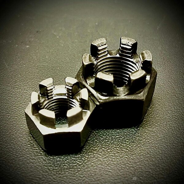 Fixaball Metric Fine Pitch Castle Nuts Self Colour Grade 6 DIN 935