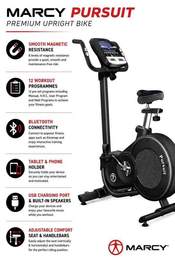 Marcy Pursuit Premium Home Upright Bike 170U