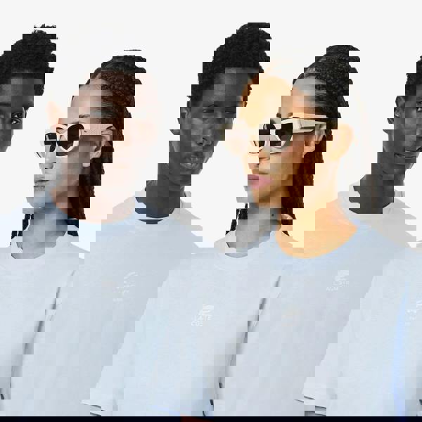 Lacoste Unisex Adult Printed Signature Cotton T-Shirt - Blue - 