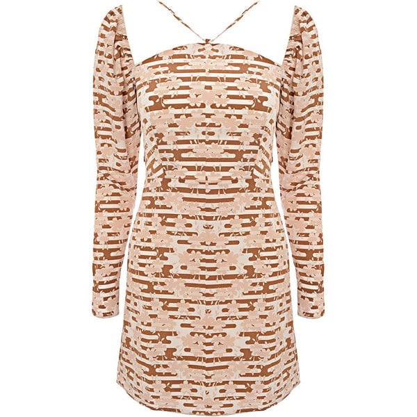 Fashion Union Women's Mini Shift Dress in Retro Print