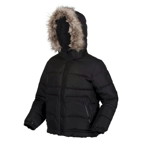 Regatta Kids Faux Fur Trim Parka - Black