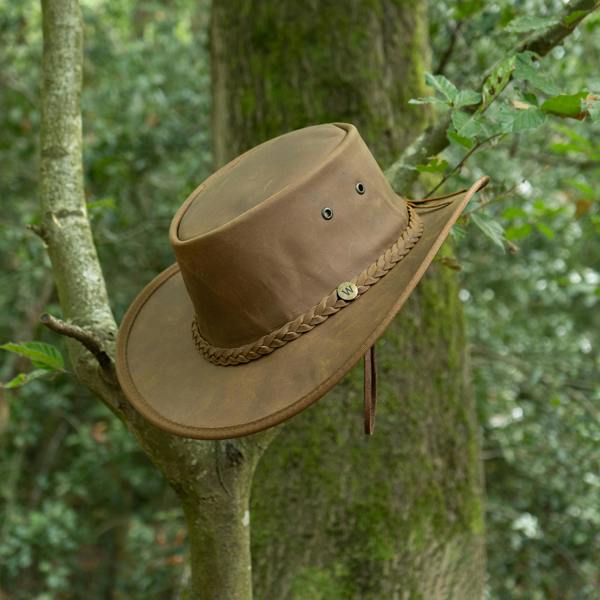 Wombat Leather The Drifter Crazy Horse leather Hat