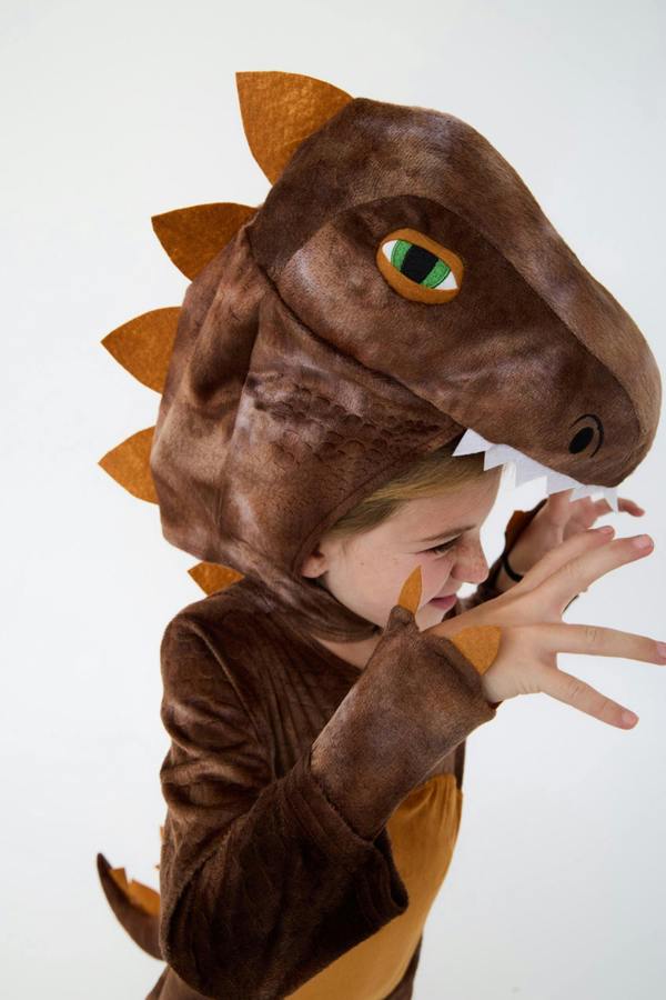 Vanilla Underground Blues Group Unisex Kids Brown Dinosaur 2 Piece Costume