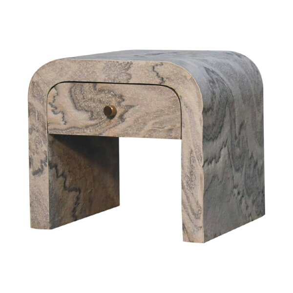 Wyld Haus Eguisheim Marble Effect Bedside Tables