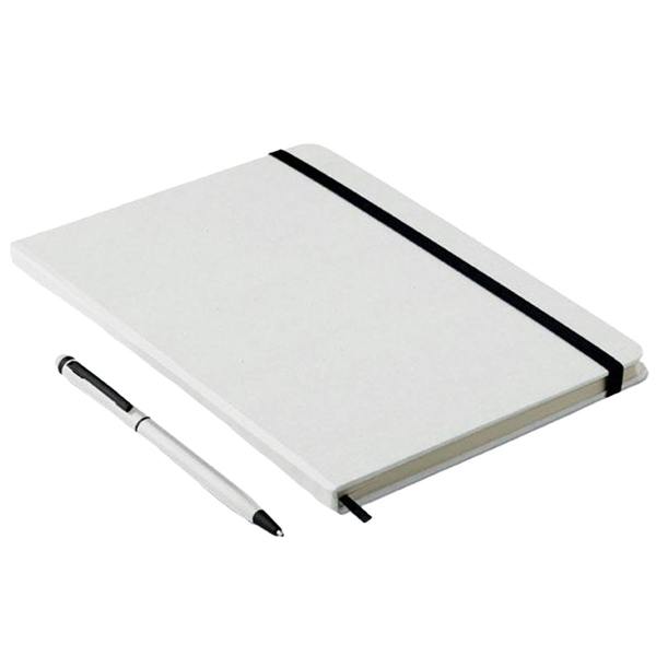 MidOcean Neilo Set Notebook & Pen - White - 