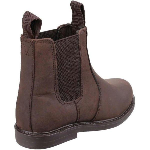 Amblers Childrens/Kids Pull On Leather Ankle Boots - Brown