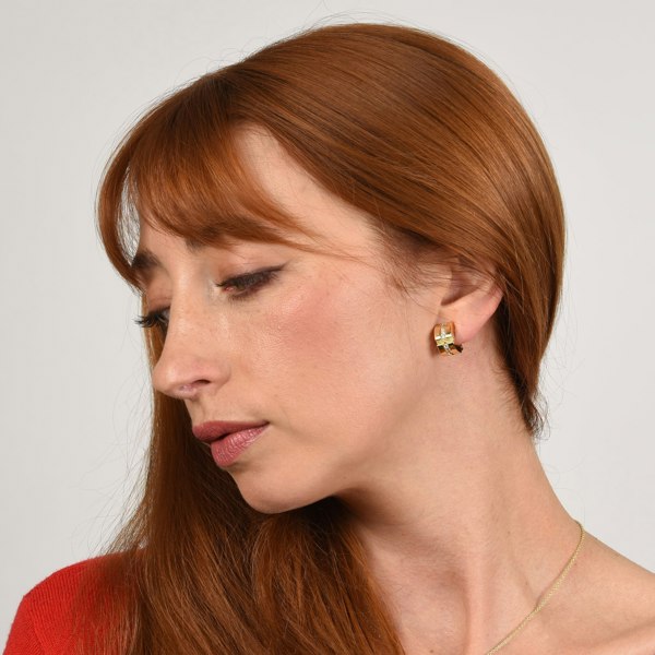 Cachet London Matice Gold Clip On Earrings